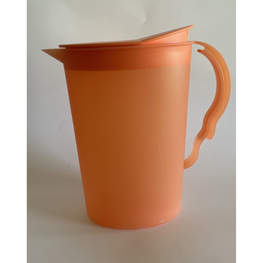 Tupperware Pitcher Impressions Orange Slim‎ Rocker Lid 3333C-1